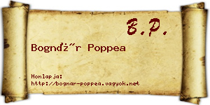 Bognár Poppea névjegykártya